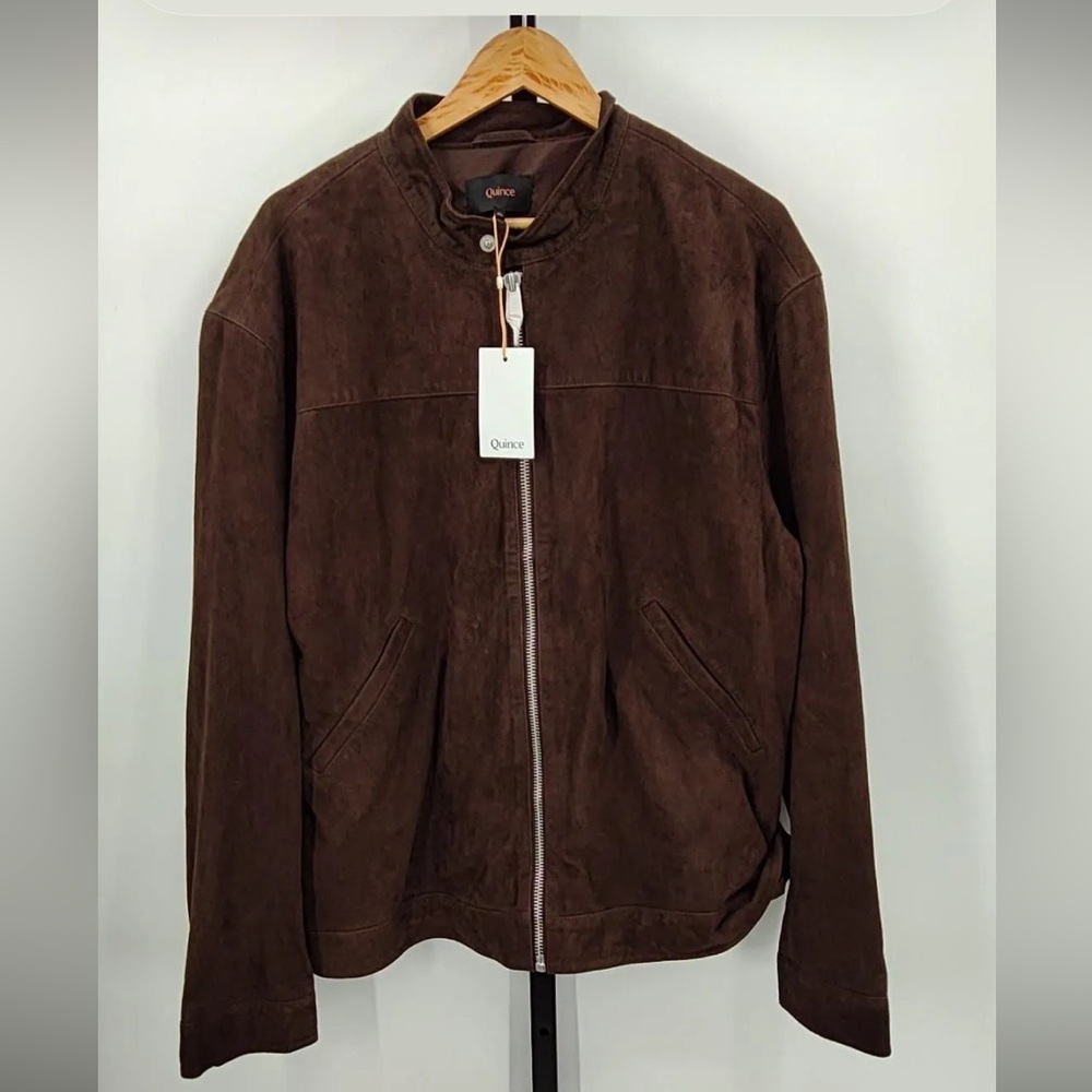 Quince 100% Suede Café Racer Jacket
Color Espresso Size XL - Picture 8 of 10